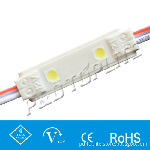 CE UL 2PCS SMD 3528 0.3W IP65 PVC Injection Waterproof LED Module (28*7.4mm)